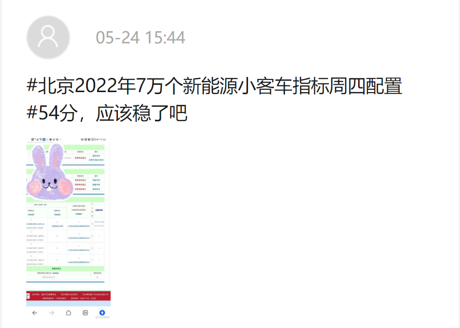 小客车指标调控管理信息系统（2022北京新能源小客车指标配置结果公布）
